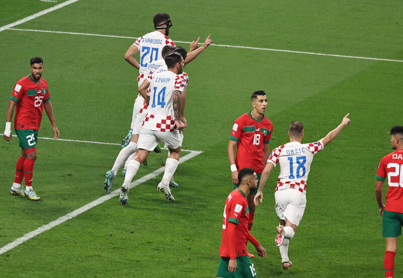 克罗地亚战胜摩洛哥，实力的对决